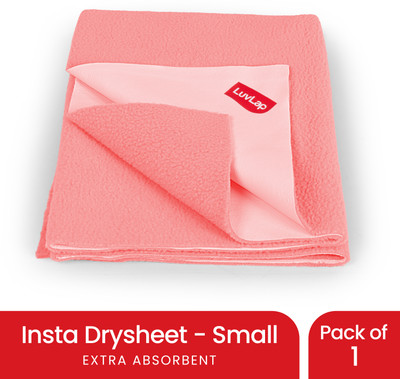 LuvLap Cotton Baby Bed Protecting Mat(Salmon Rose, Large)