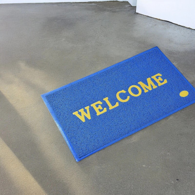 VSTUCART Fleece Floor Mat(Blue, Large)