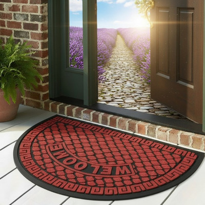 gravity Microfiber Door & Floor Mat(Maroon, Medium)