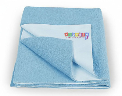 kidoria Cotton Baby Bed Protecting Mat(Blue, Medium)