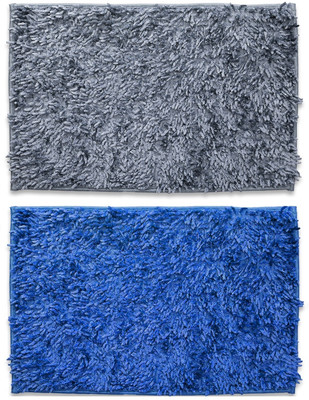 EXOTICE Polyester Door Mat(Blue & Grey, Medium, Pack of 2)