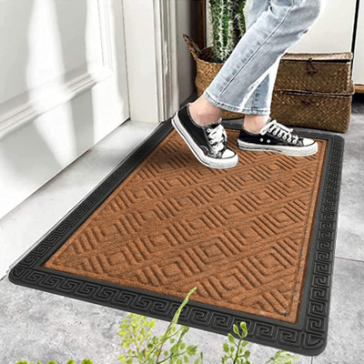 Mega Cart Home PP (Polypropylene) Door Mat(Coffee, Medium)
