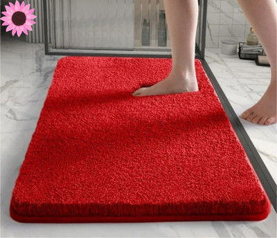 HOWNICE Cotton Door Mat(Red, Medium)
