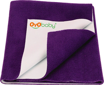 Oyo Baby Fleece Baby Bed Protecting Mat(Plum, Extra Large)