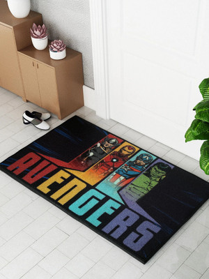 Athom Living Nylon Door Mat(Black::Red::Blue, Medium)