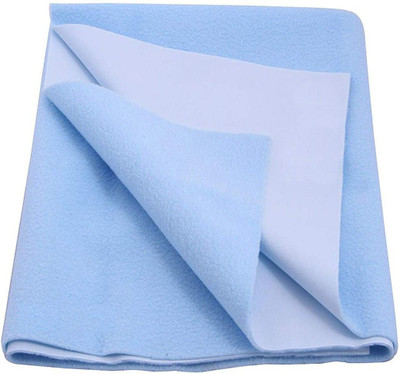 SBTs Polyester, Rubber, Cotton Baby Bed Protecting Mat(Sky Blue, Large)