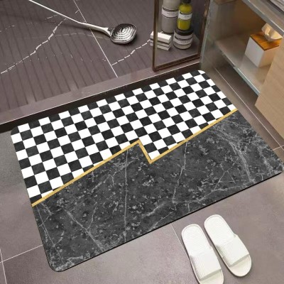 Weave Arts Rubber Bathroom Mat(Grey, Medium)