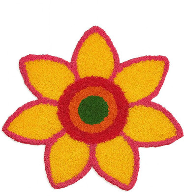 Archu Rexin, Polyester, Wool Door & Floor Mat(Red, Small)