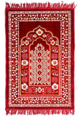 ADIRNY Velvet Prayer Mat(Red, Large)