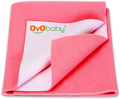 Oyo Baby Cotton Baby Bed Protecting Mat(Salmon Rose, Medium)