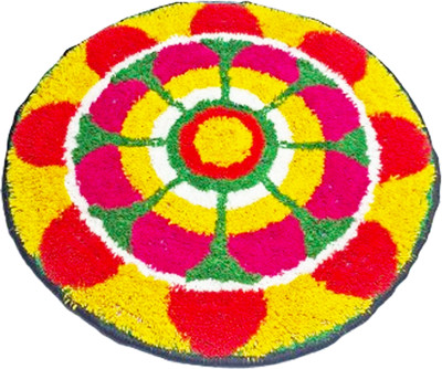 Blissful Amyra Homes Cotton Floor Mat(Multicolor yellow, Free)