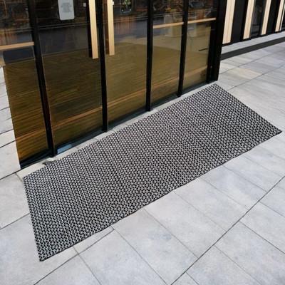 VSTUCART PVC (Polyvinyl Chloride) Door Mat(Grey, Large)