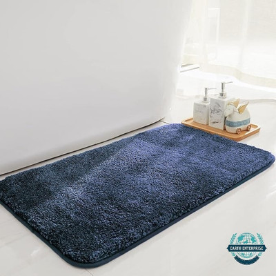 Earth Enterprise Microfiber Door Mat(Blue, Medium)