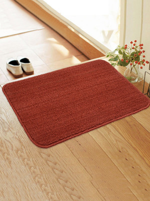 Saral Home Polyester Bathroom Mat(Maroon, Medium)