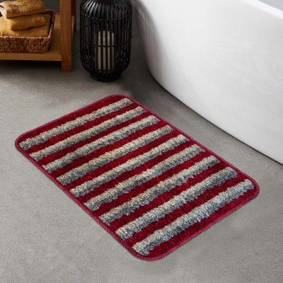 GRISHVA Microfiber, Rubber Door Mat(Red (35X50cm), Medium)