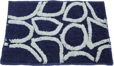 Shubham Collection Microfiber Door Mat(Blue, Medium)