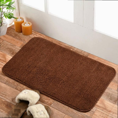 Draaevion Microfiber Floor Mat(Brown, Small)