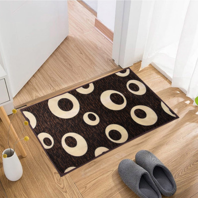 KUBER INDUSTRIES Polyester Door Mat(Brown, Medium)