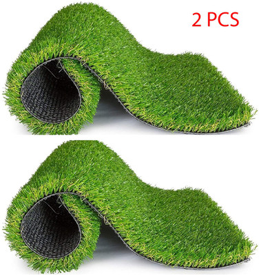 STATUS Artificial Grass Door Mat(Green, Medium, Pack of 2)