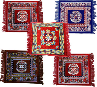 TAARA ENTERPRISE Velvet Prayer Mat(Multicolor, Medium, Pack of 5)