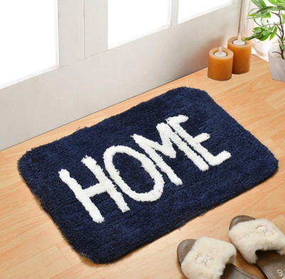 Nkk Pnp Polyester Floor Mat(Home-Navy, Medium, Pack of 2)