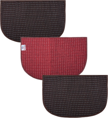 Heart Home Wool Door Mat(Multicolor, Medium, Pack of 3)