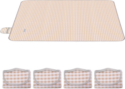 KUBER INDUSTRIES Polyester Chatai Mat(Brown, Extra Large, Pack of 5)