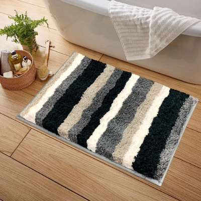 F i Microfiber Door Mat(Grey, Small)