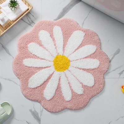 AAZEEM Microfiber Floor Mat(Pink, Medium)