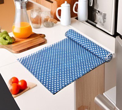 Trendy Rabbit PVC (Polyvinyl Chloride) Drawer Mat(Dark Blue, Large)