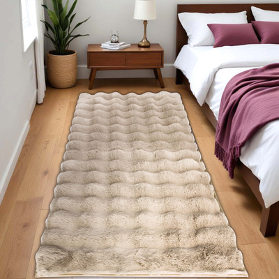 Weave Arts Polyester Floor Mat(Beige, Large)