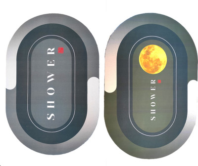 JAMMY ZONES Rubber Bathroom Mat(Multicolor, Pack of 2, Free)