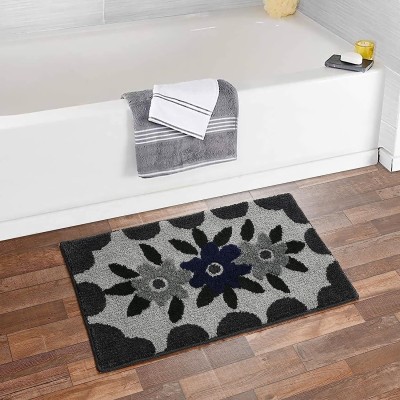 Home Diaries Microfiber Door Mat(Grey, Medium)