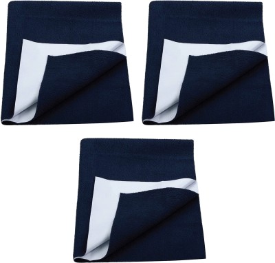 Ultrasleep Cotton Baby Bed Protecting Mat(Navy Blue, Small, Pack of 3)