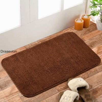 Draaevion Microfiber Floor Mat(Brown, Small)