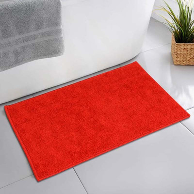 MAA HOME CONCEPT Microfiber Door Mat(Red, Large)
