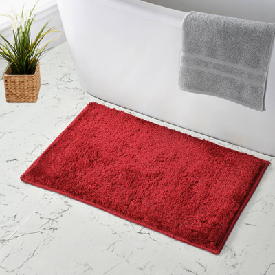 Chhogli Microfiber Floor Mat(Red, Small)