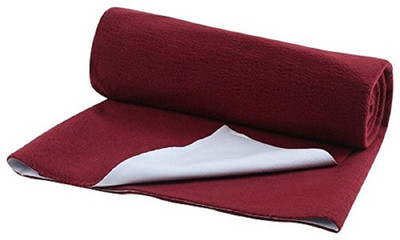 AVI Polyester Baby Bed Protecting Mat(Maroon, Small, Pack of 2)