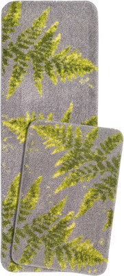 Saral Home Polyester Bathroom Mat(Grey, Medium, Pack of 2)
