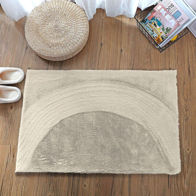matcraft Polyester Floor Mat(Beige, Small)