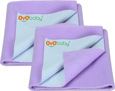 Oyo Baby Cotton Baby Bed Protecting Mat(Voilet, Small, Pack of 2)