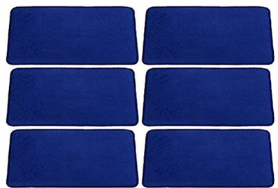 KUBER INDUSTRIES Microfiber Door Mat(Dark Blue, Medium, Pack of 6)