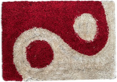 UPDHANM Polyester Door Mat(Door Mat Rugs for Home 16x24 Inch Cream red, Medium)