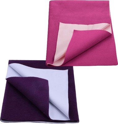 Ecom Collection Hub Fleece Baby Bed Protecting Mat(Purple, Magenta1, Small, Pack of 2)