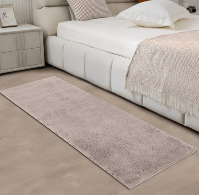 Linen Basics Velvet Floor Mat(Peach, Medium)