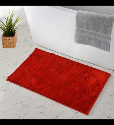 Chhogli Microfiber Door Mat(Red, Medium)