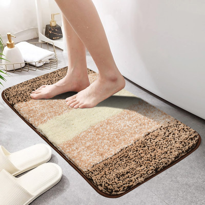 MAA HOME CONCEPT Microfiber Floor Mat(Brown, Medium)