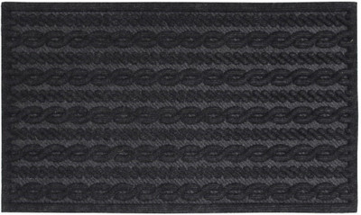 wyldy Rubber Door Mat(Black, Large)
