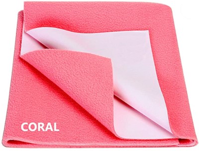 RADHEY Microfiber Baby Bed Protecting Mat(Coral Pink, Extra Large)