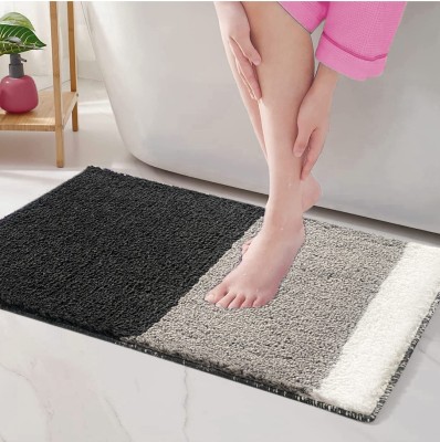 RJS Microfiber Floor Mat(Black, Grey, White, Small)